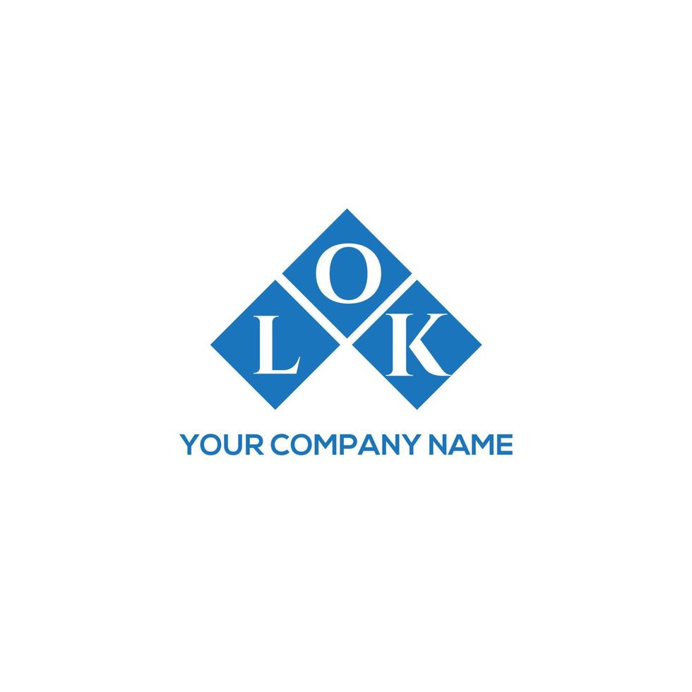 LOK letter logo design on WHITE background. LOK creative initials letter logo concept. LOK letter design. vector