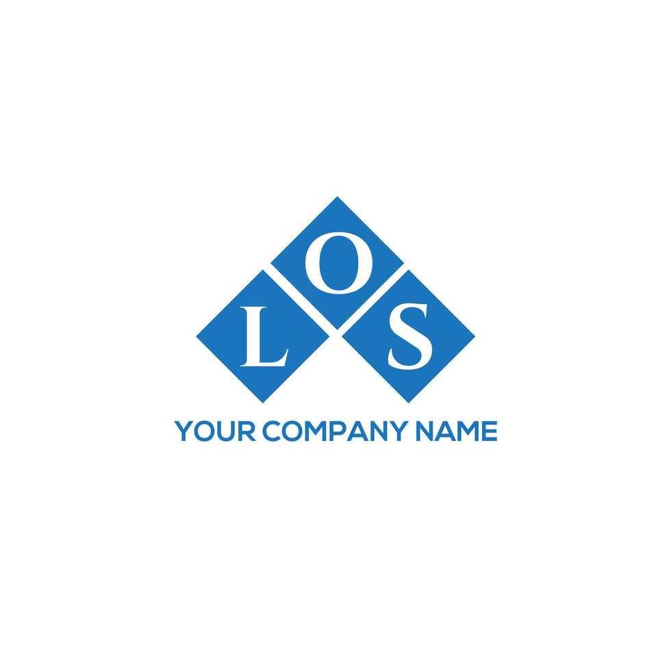 LOS letter logo design on WHITE background. LOS creative initials letter logo concept. LOS letter design. vector