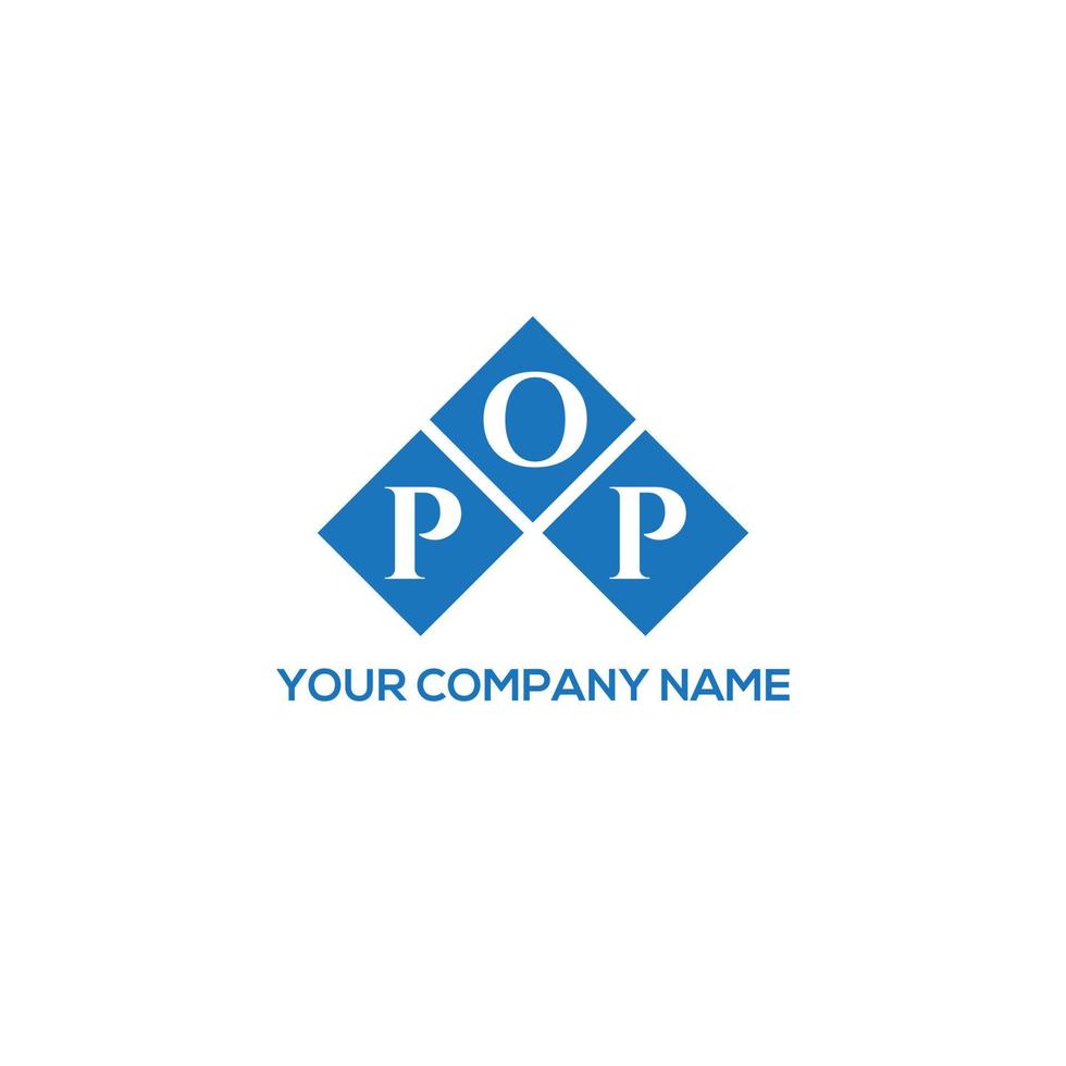 POP letter logo design on WHITE background. POP creative initials letter logo concept. POP letter design. vector