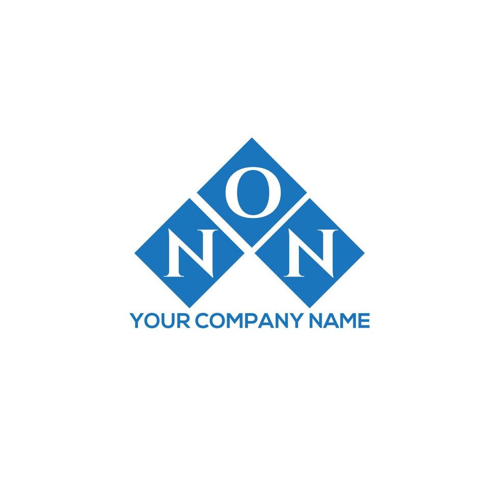 NON letter logo design on WHITE background. NON creative initials letter logo concept. NON letter design. vector