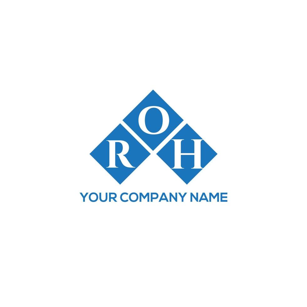 ROH letter logo design on WHITE background. ROH creative initials letter logo concept. ROH letter design. vector