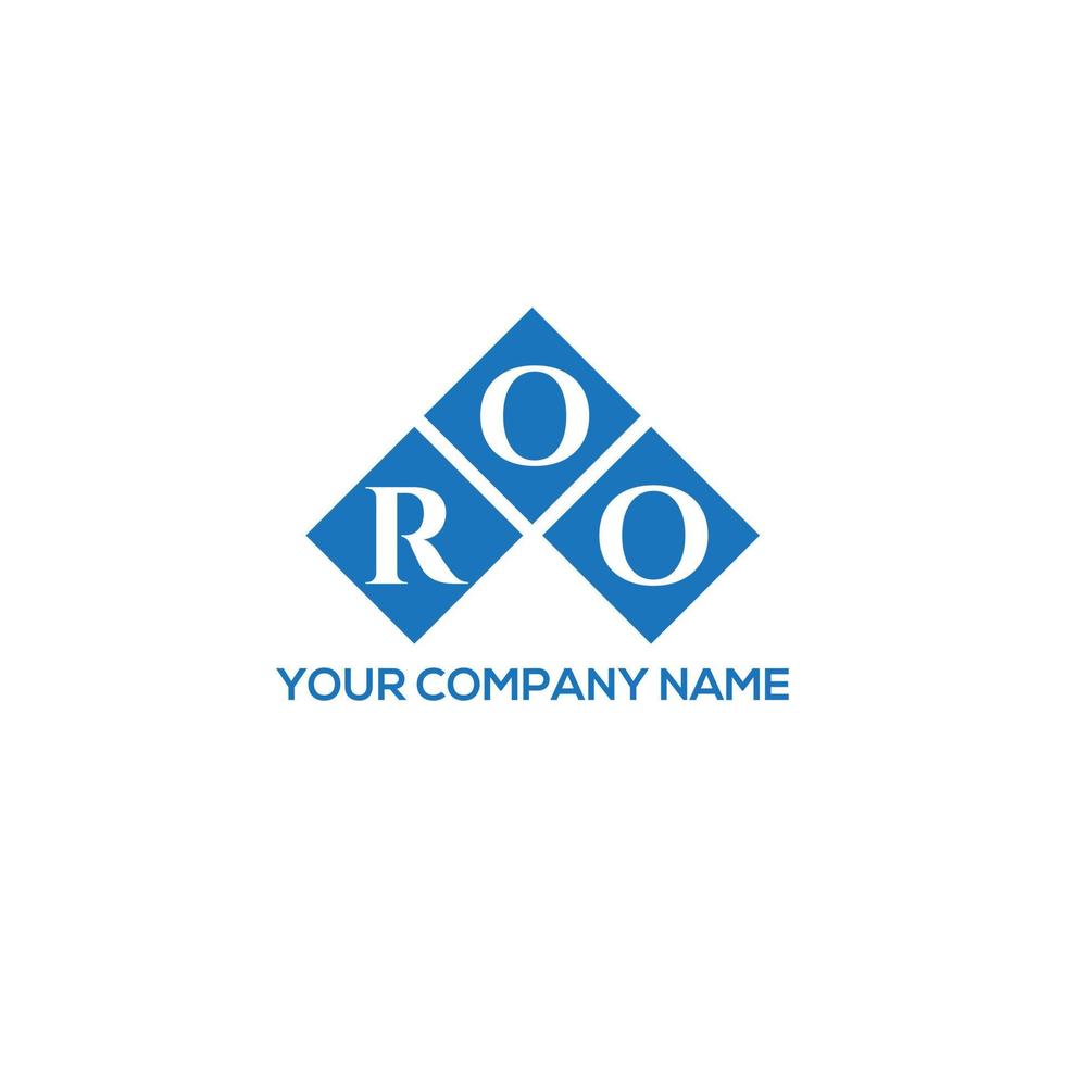 diseño del logotipo de la letra roo sobre fondo blanco. concepto de logotipo de letra inicial creativa roo. diseño de letras roo. vector