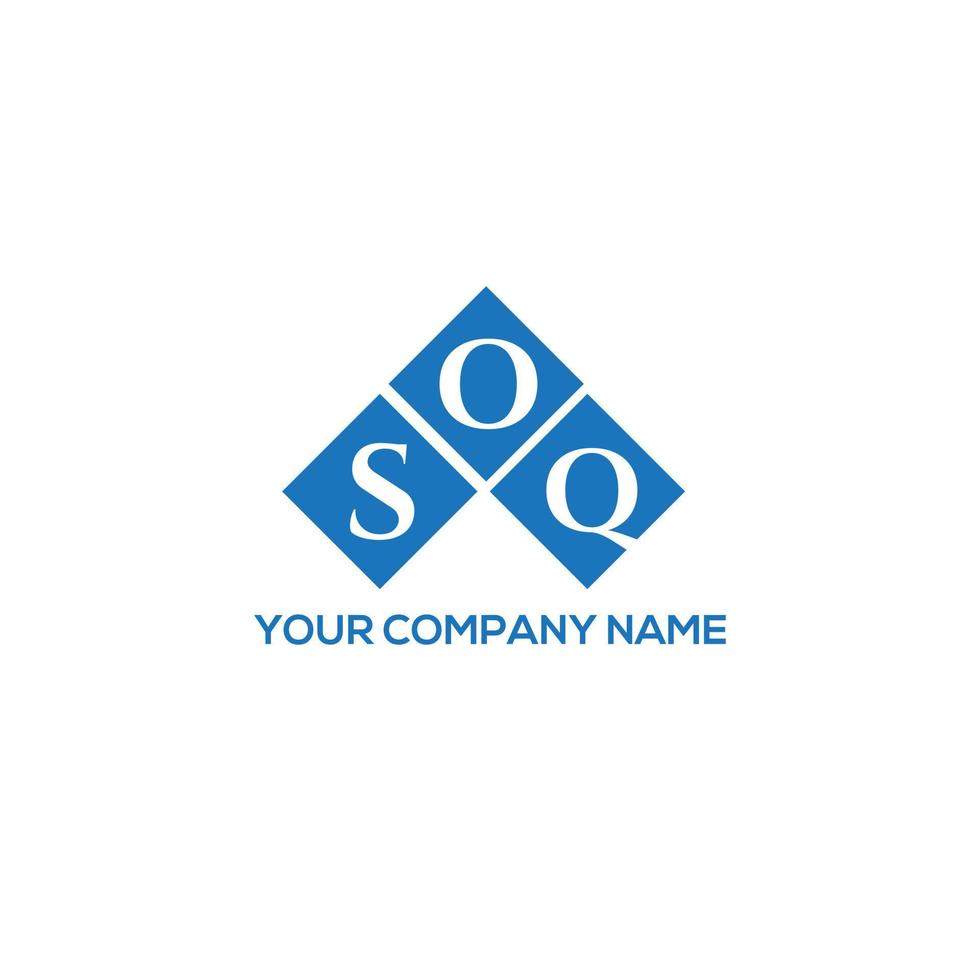 SOQ letter logo design on WHITE background. SOQ creative initials letter logo concept. SOQ letter design. vector