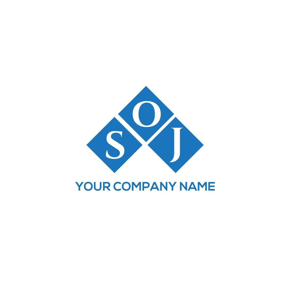 SOJ letter logo design on WHITE background. SOJ creative initials letter logo concept. SOJ letter design. vector