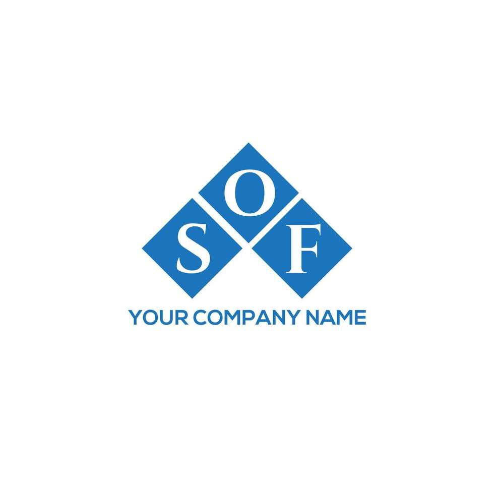 SOF letter logo design on WHITE background. SOF creative initials letter logo concept. SOF letter design. vector