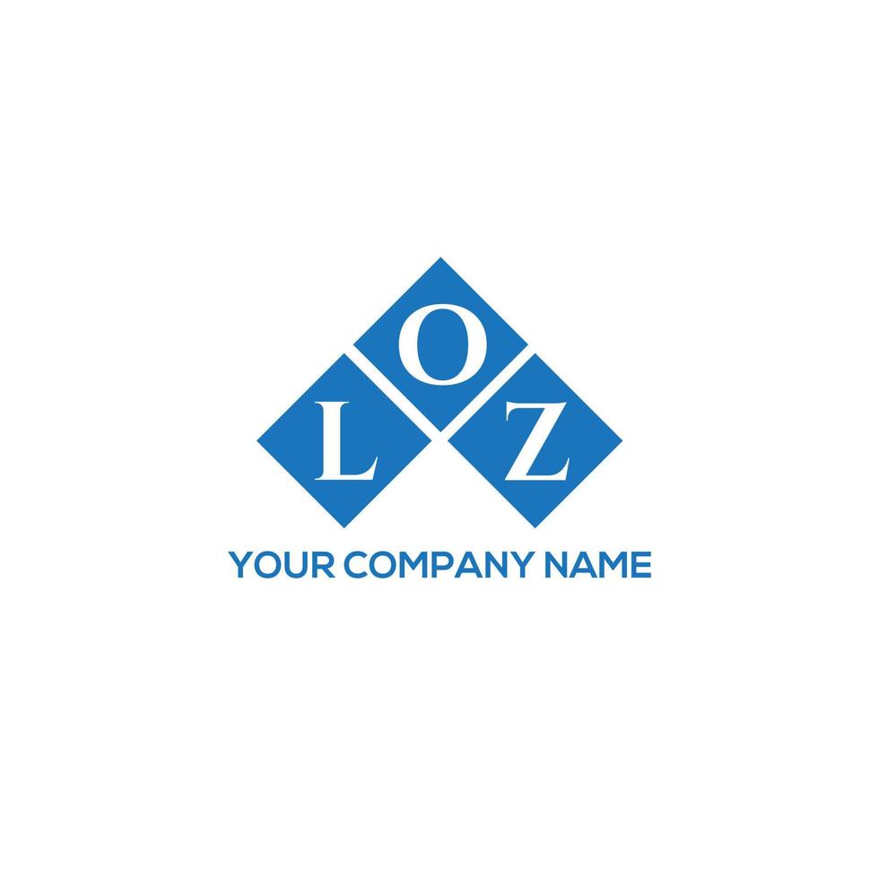 LOZ letter logo design on WHITE background. LOZ creative initials letter logo concept. LOZ letter design. vector