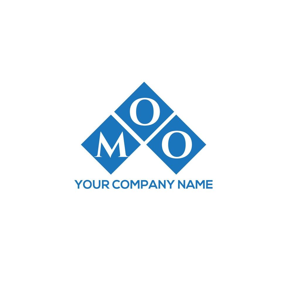 MOO letter logo design on WHITE background. MOO creative initials letter logo concept. MOO letter design. vector