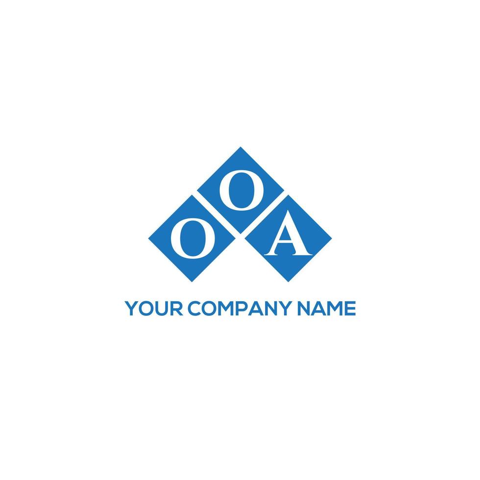 diseño de logotipo de letra ooa sobre fondo blanco. ooa concepto de logotipo de letra de iniciales creativas. diseño de letras ooa. vector