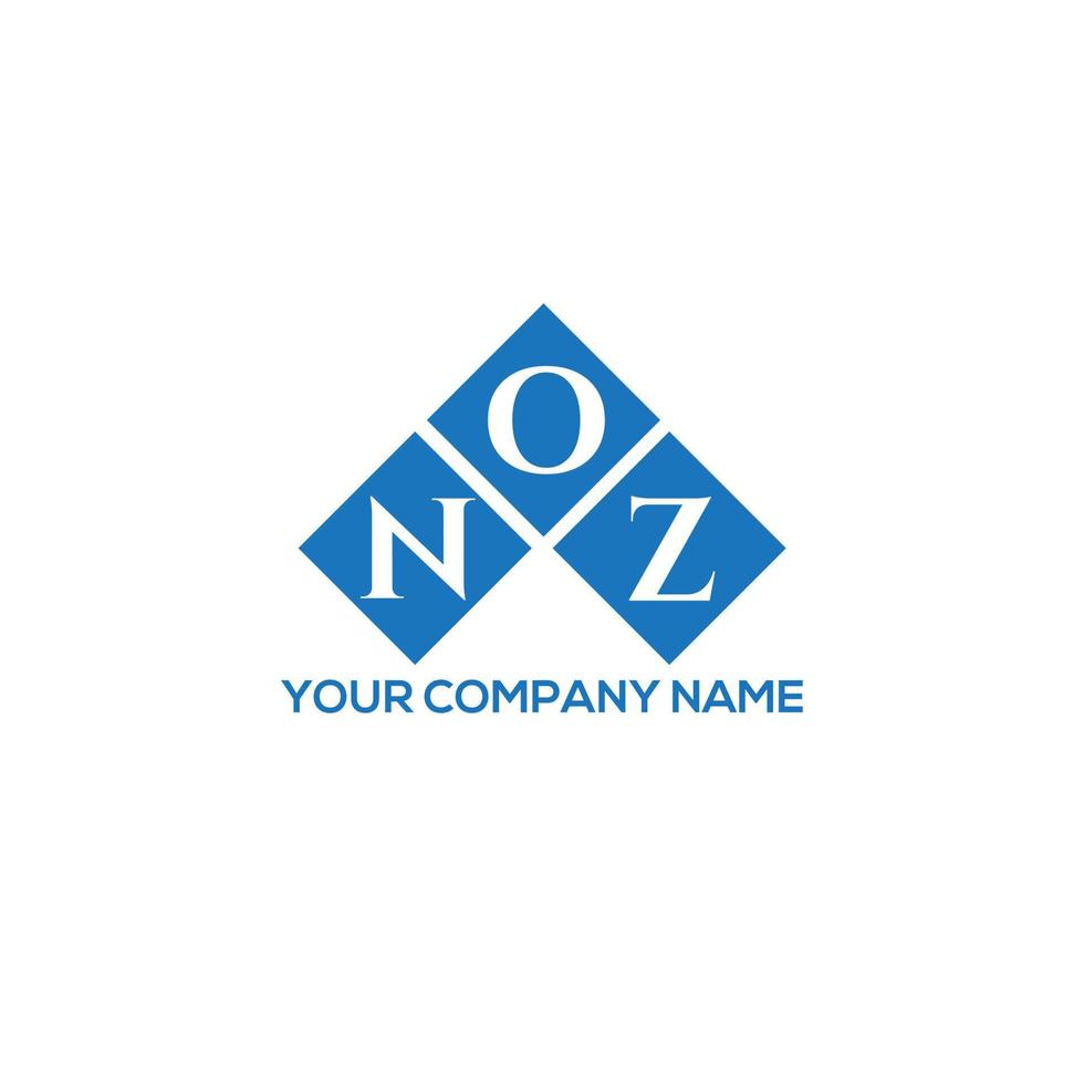 NOZ letter logo design on WHITE background. NOZ creative initials letter logo concept. NOZ letter design. vector