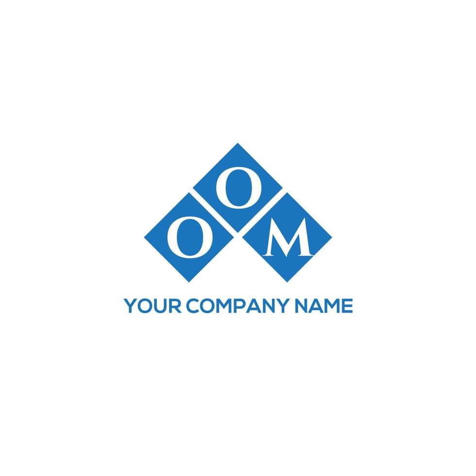 OOM letter logo design on WHITE background. OOM creative initials letter logo concept. OOM letter design. vector