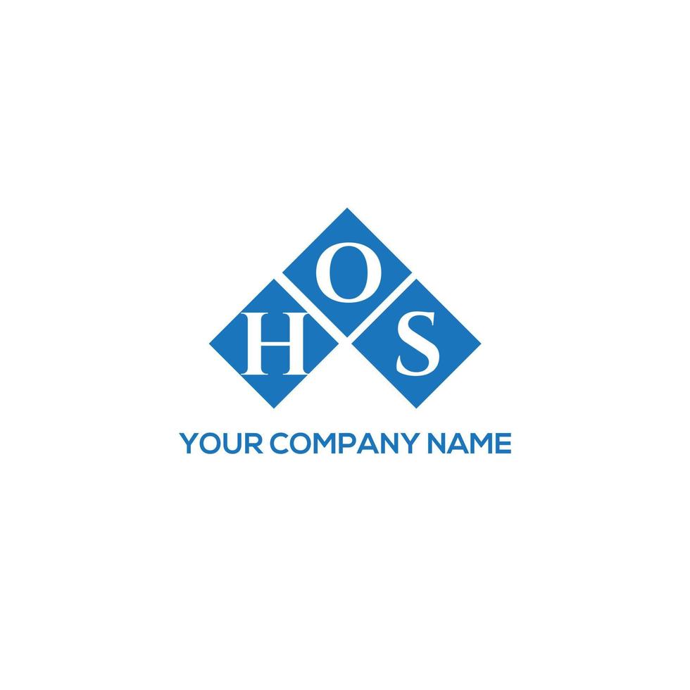 diseño de logotipo de letra hos sobre fondo blanco. concepto de logotipo de letra inicial creativa hos. diseño de carta hos. vector