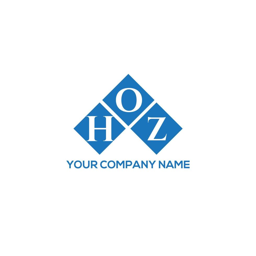 HOZ letter logo design on WHITE background. HOZ creative initials letter logo concept. HOZ letter design. vector