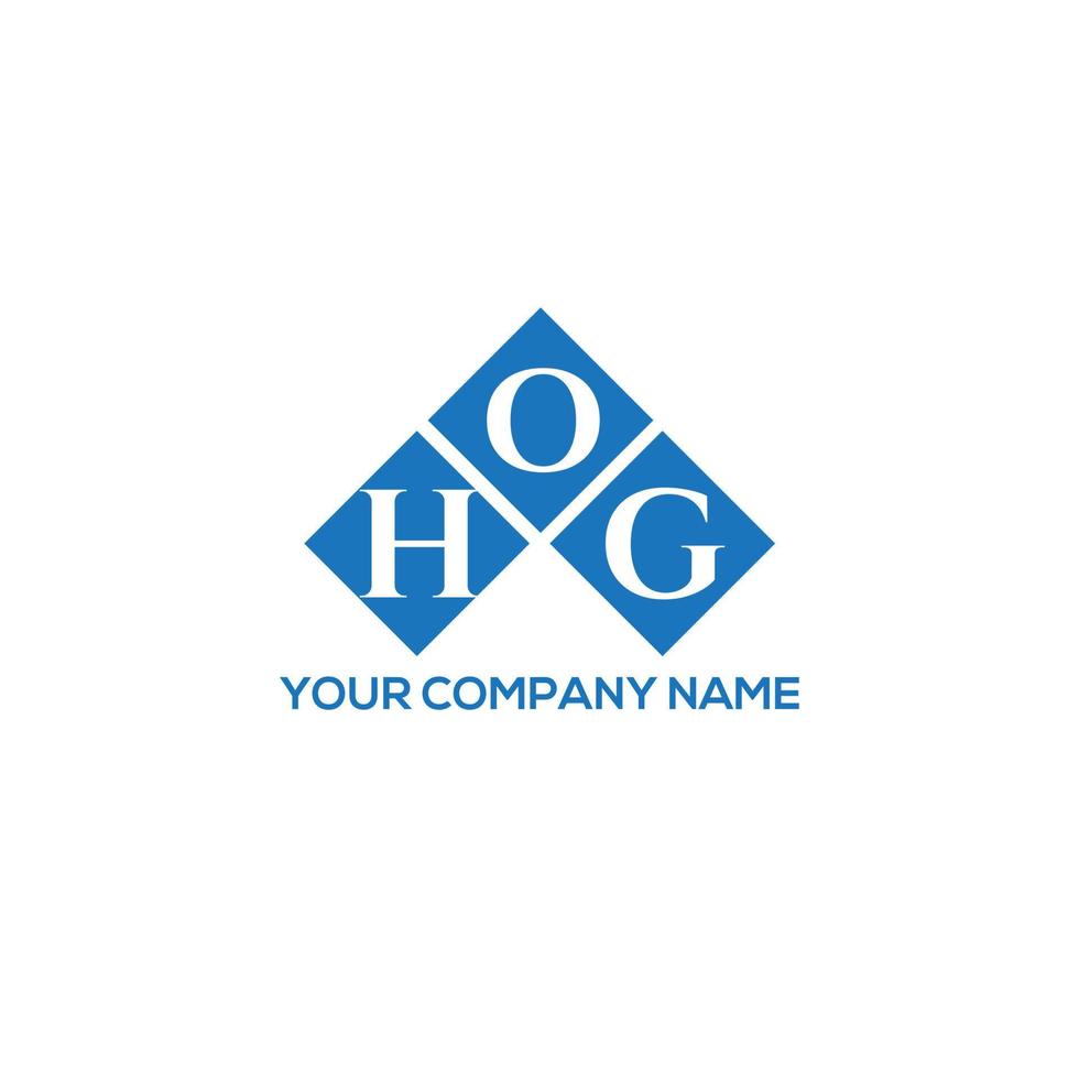 HOG letter logo design on WHITE background. HOG creative initials letter logo concept. HOG letter design. vector