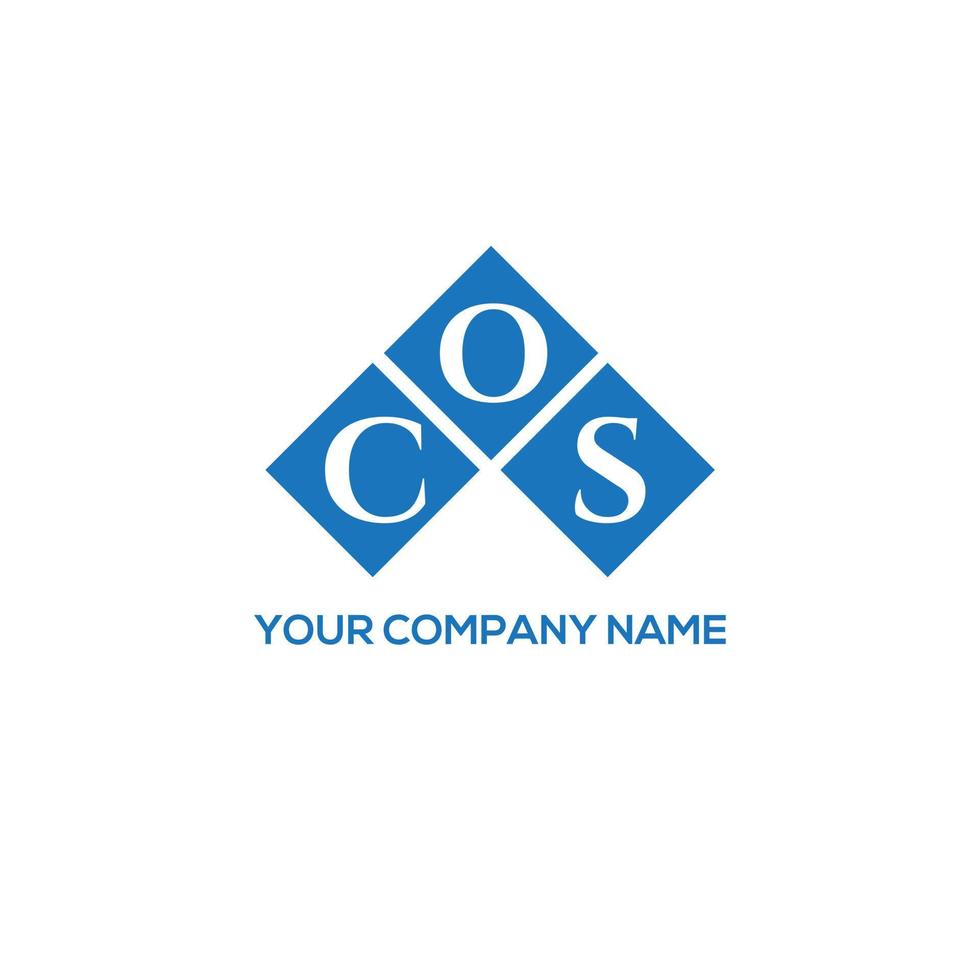 COS letter logo design on WHITE background. COS creative initials letter logo concept. COS letter design. vector