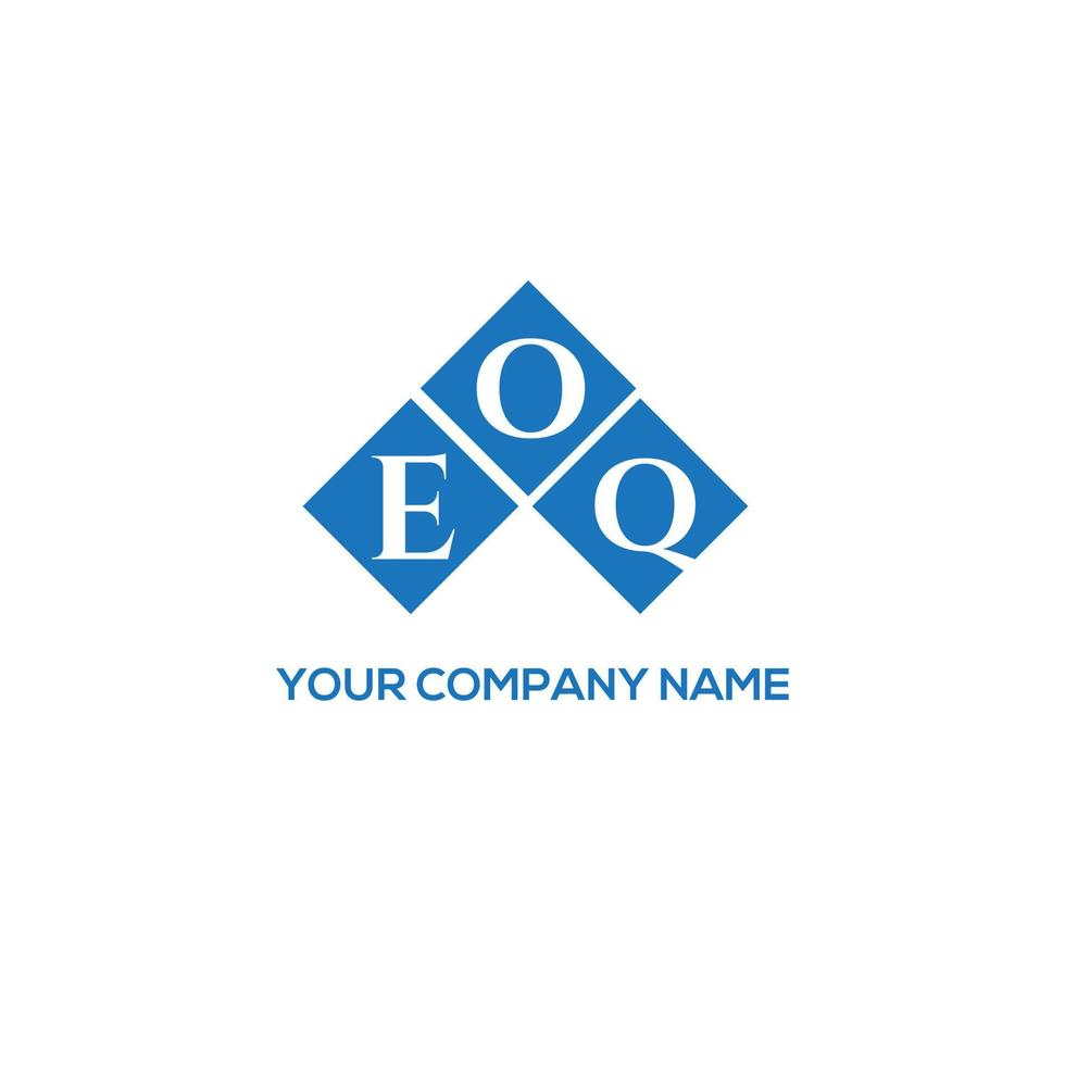 EOQ letter logo design on WHITE background. EOQ creative initials letter logo concept. EOQ letter design. vector