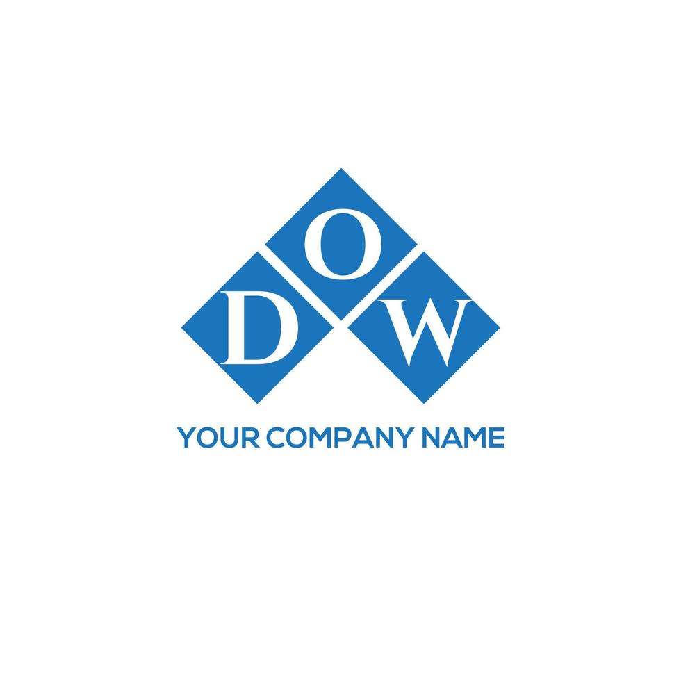 diseño de logotipo de letra dow sobre fondo blanco. concepto de logotipo de letra de iniciales creativas de dow. diseño de letras bajas. vector