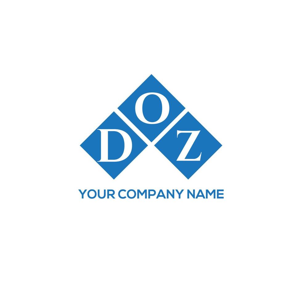DOZ letter logo design on WHITE background. DOZ creative initials letter logo concept. DOZ letter design. vector
