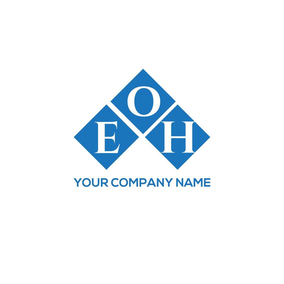 diseño del logotipo de la letra eoh sobre fondo blanco. concepto de logotipo de letra de iniciales creativas eoh. diseño de letras eoh. vector