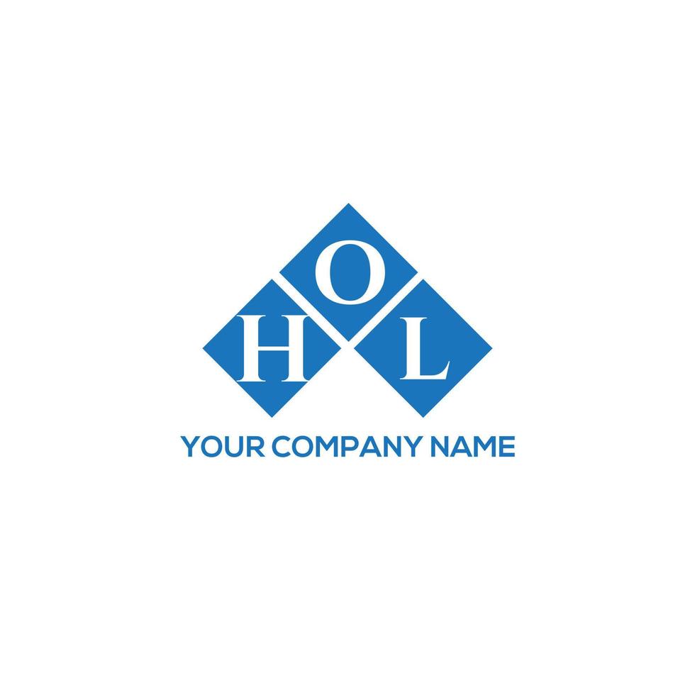 HOL letter logo design on WHITE background. HOL creative initials letter logo concept. HOL letter design. vector