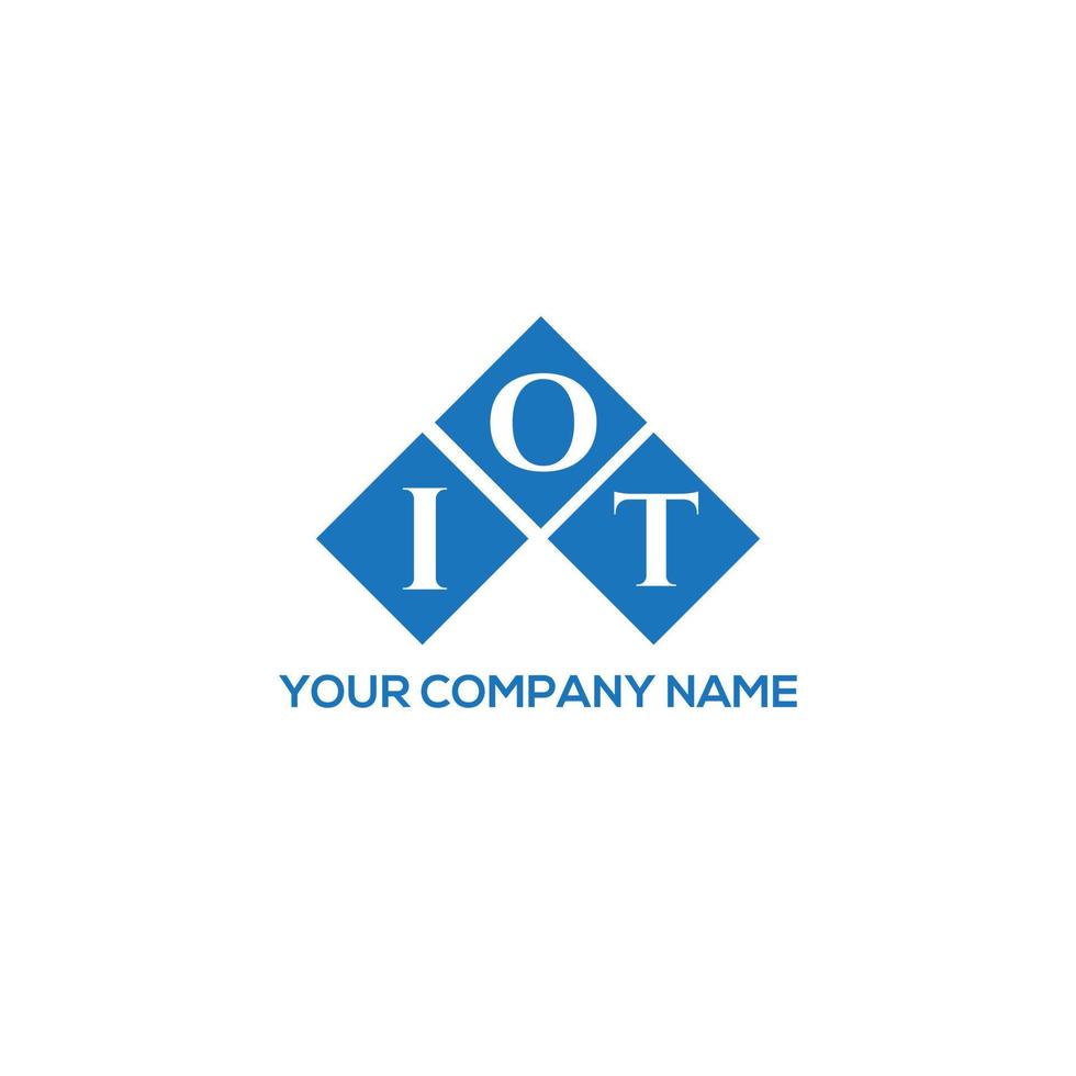 IOT letter logo design on WHITE background. IOT creative initials letter logo concept. IOT letter design. vector
