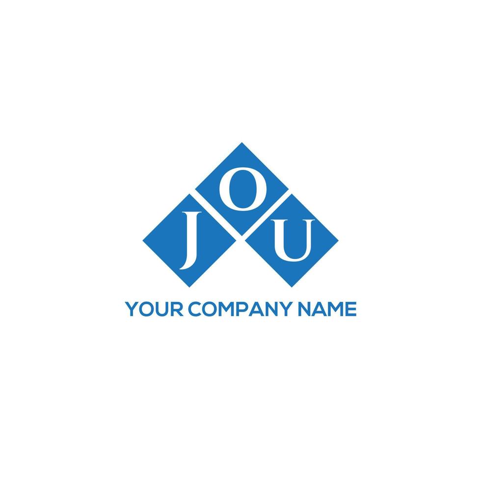 JOu creative initials letter logo concept. JOu letter design.JOu letter logo design on WHITE background. JOu creative initials letter logo concept. JOu letter design. vector