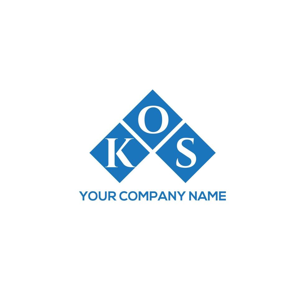 diseño del logotipo de la letra kos sobre fondo blanco. concepto de logotipo de letra de iniciales creativas de kos. diseño de letras kos. vector