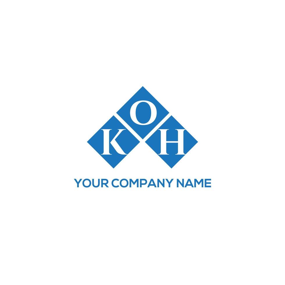 KOH letter logo design on WHITE background. KOH creative initials letter logo concept. KOH letter design. vector