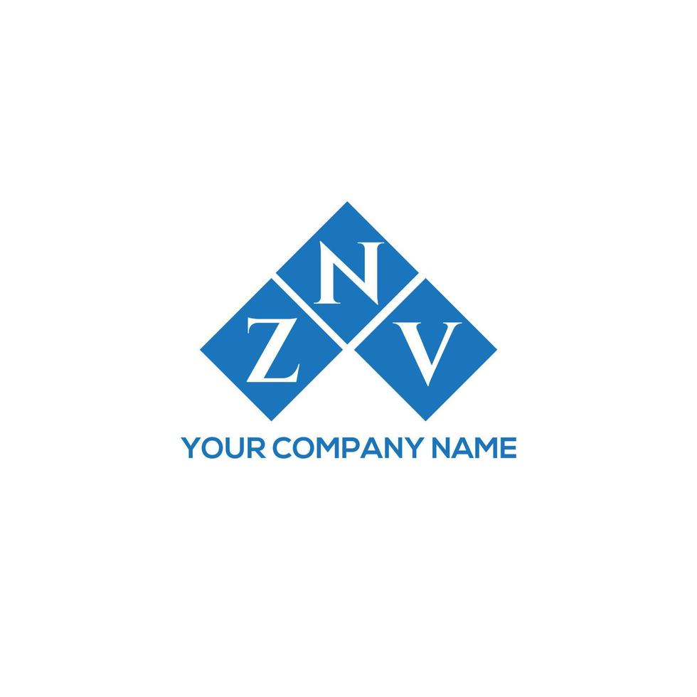 ZNV creative initials letter logo concept. ZNV letter design.ZNV letter logo design on WHITE background. ZNV creative initials letter logo concept. ZNV letter design. vector