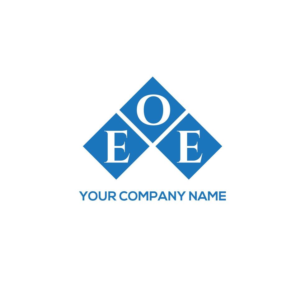 diseño del logotipo de la letra eoe sobre fondo blanco. concepto de logotipo de letra de iniciales creativas de eoe. diseño de letras eoe. vector