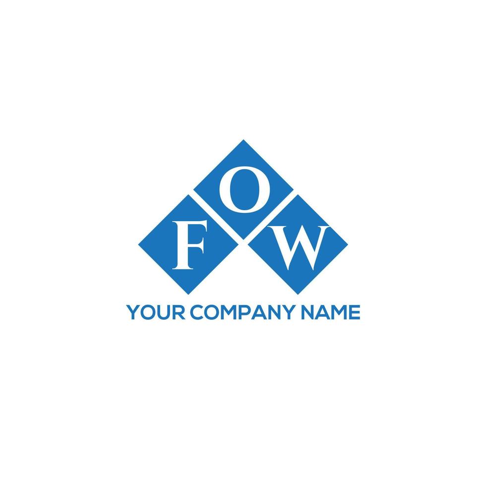 FOW letter logo design on WHITE background. FOW creative initials letter logo concept. FOW letter design. vector