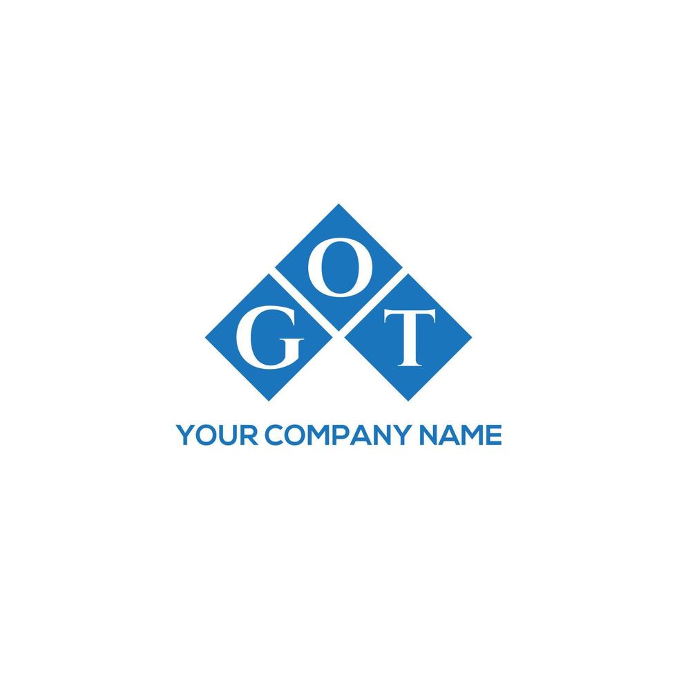 GOT letter logo design on WHITE background. GOT creative initials letter logo concept. GOT letter design. vector