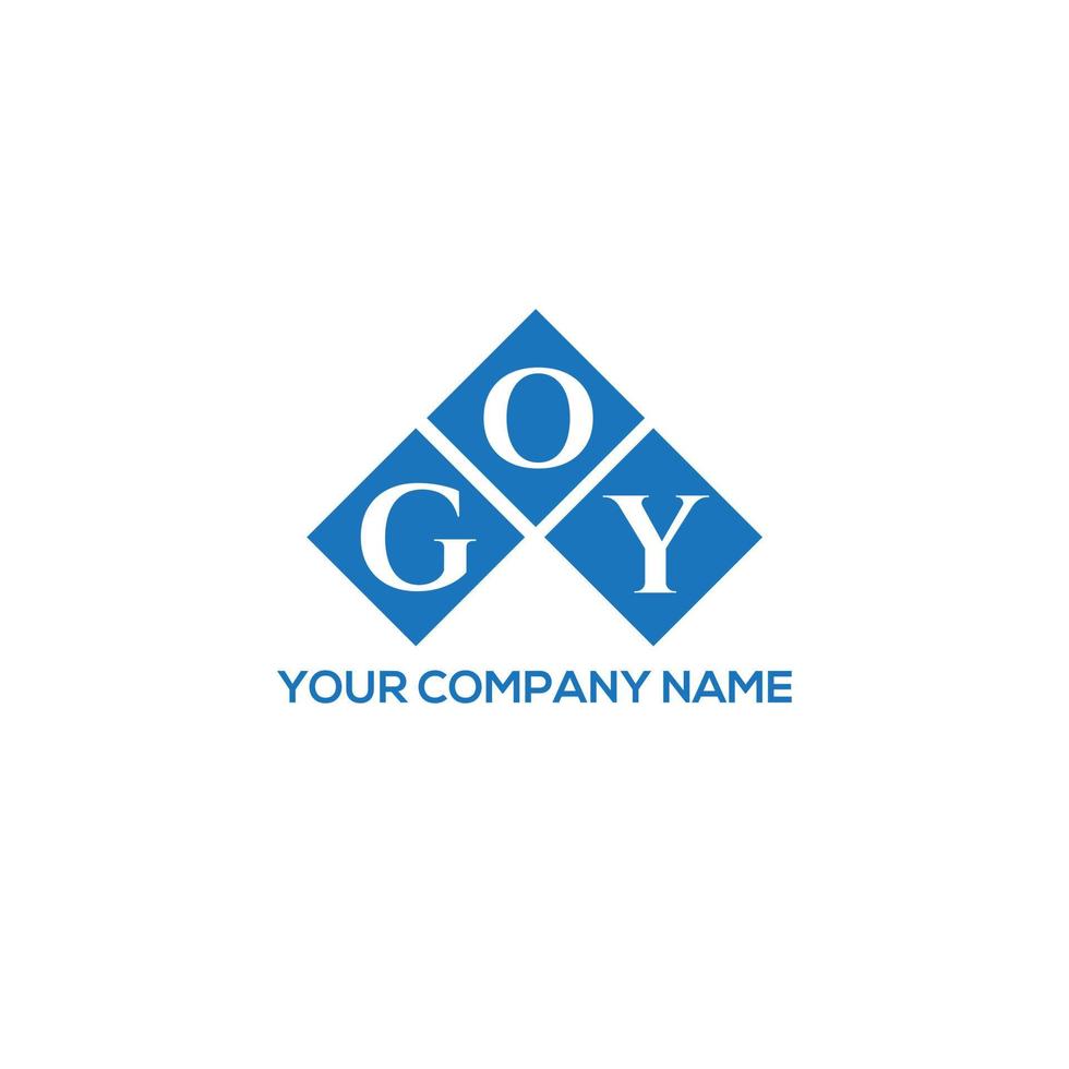 diseño de logotipo de letra goy sobre fondo blanco. concepto de logotipo de letra de iniciales creativas goy. diseño de letras goy. vector