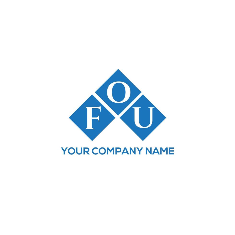 FOU letter logo design on WHITE background. FOU creative initials letter logo concept. FOU letter design. vector