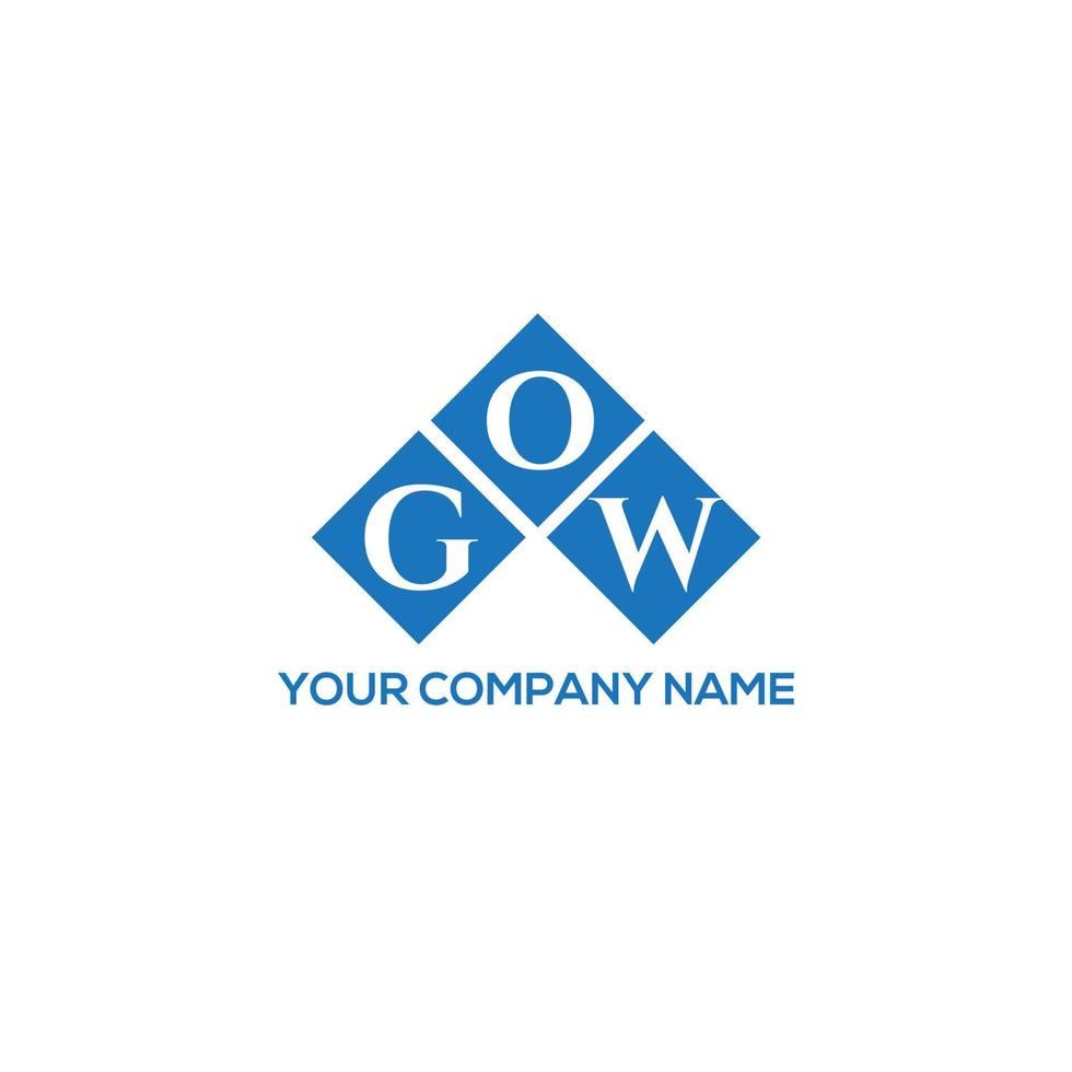 diseño de logotipo de letra gow sobre fondo blanco. gow creative iniciales carta logo concepto. diseño de letras gow. vector