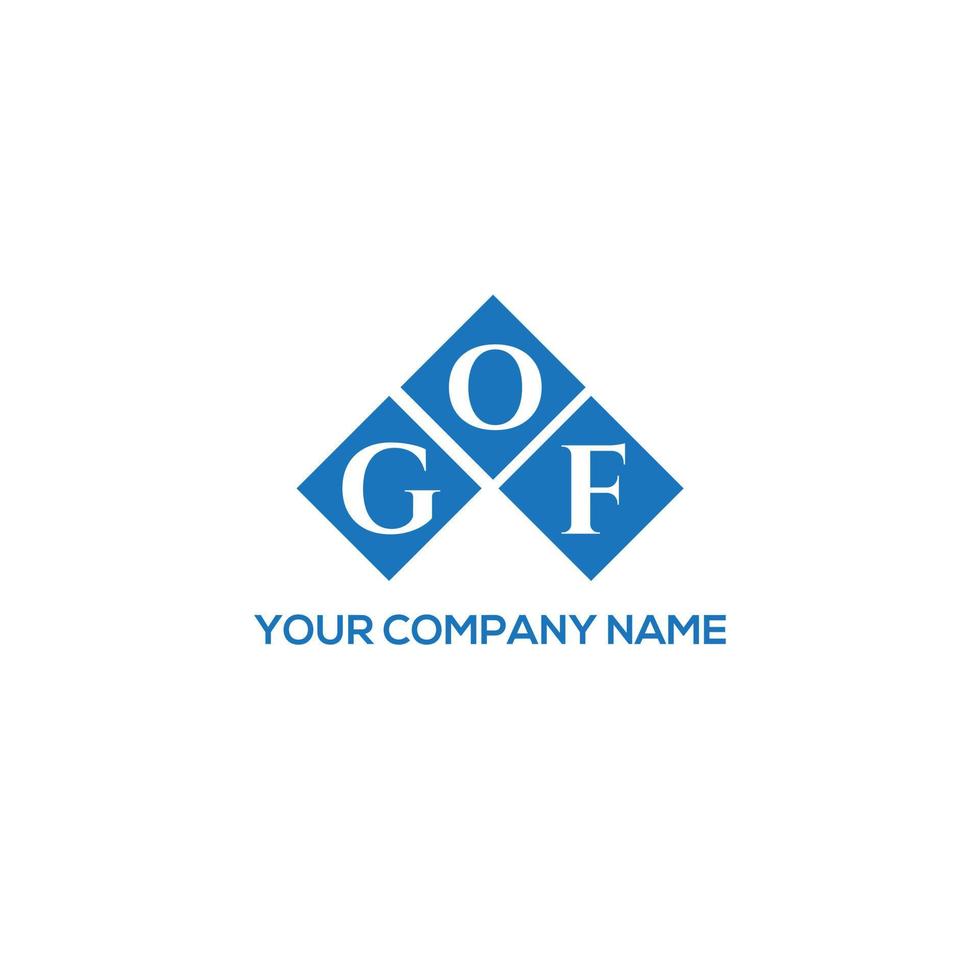 GOF letter logo design on WHITE background. GOF creative initials letter logo concept. GOF letter design. vector