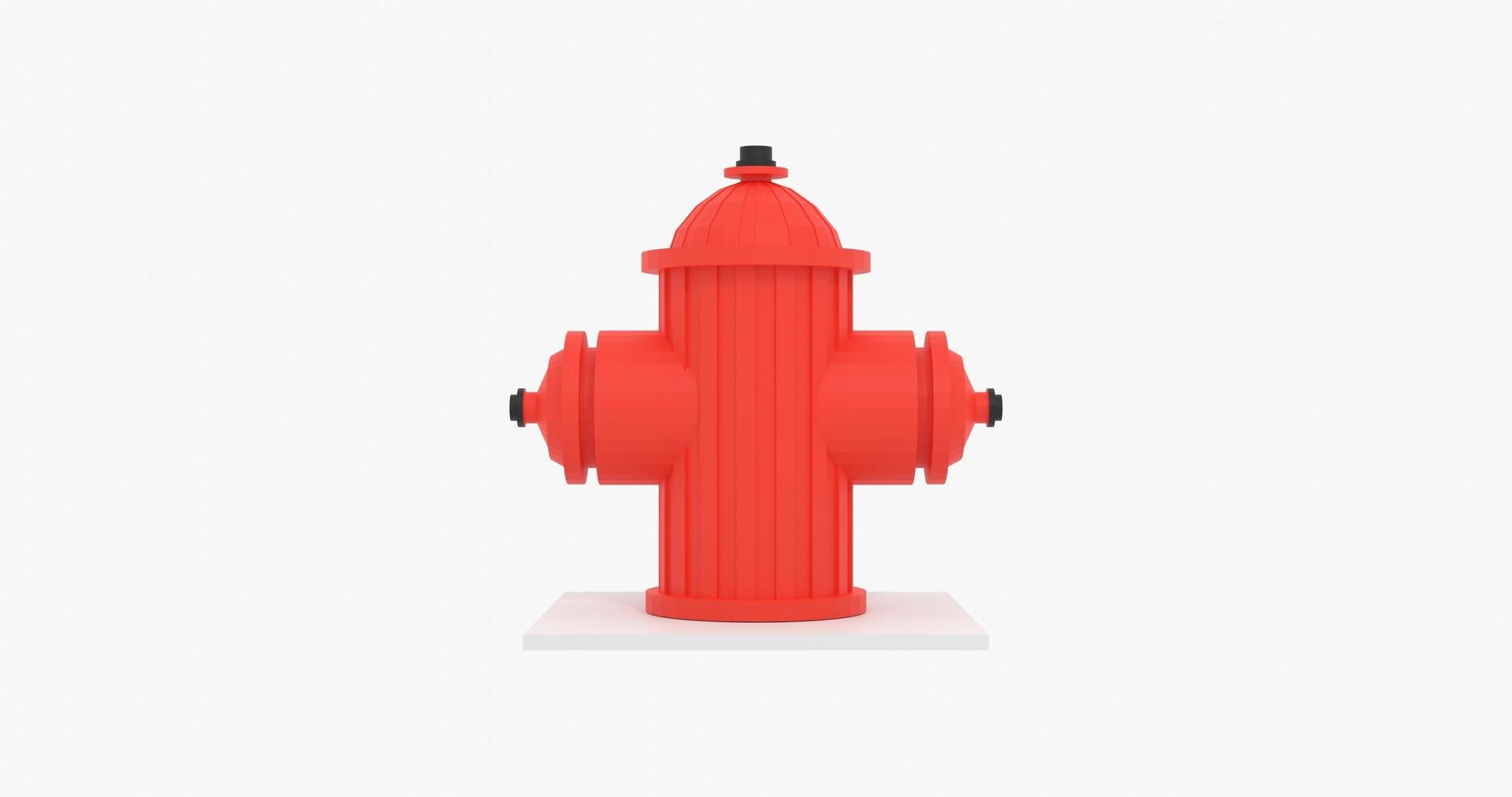 3D Render Hydrant Front View photo