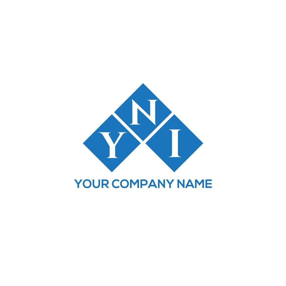 diseño de logotipo de letra yni sobre fondo blanco. concepto de logotipo de letra inicial creativa yni. diseño de letras yni. vector