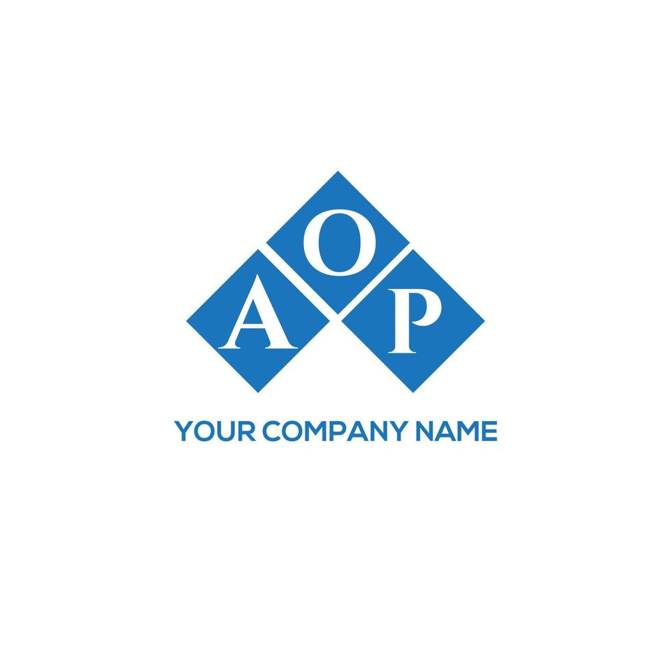 AOP letter logo design on WHITE background. AOP creative initials letter logo concept. AOP letter design. vector