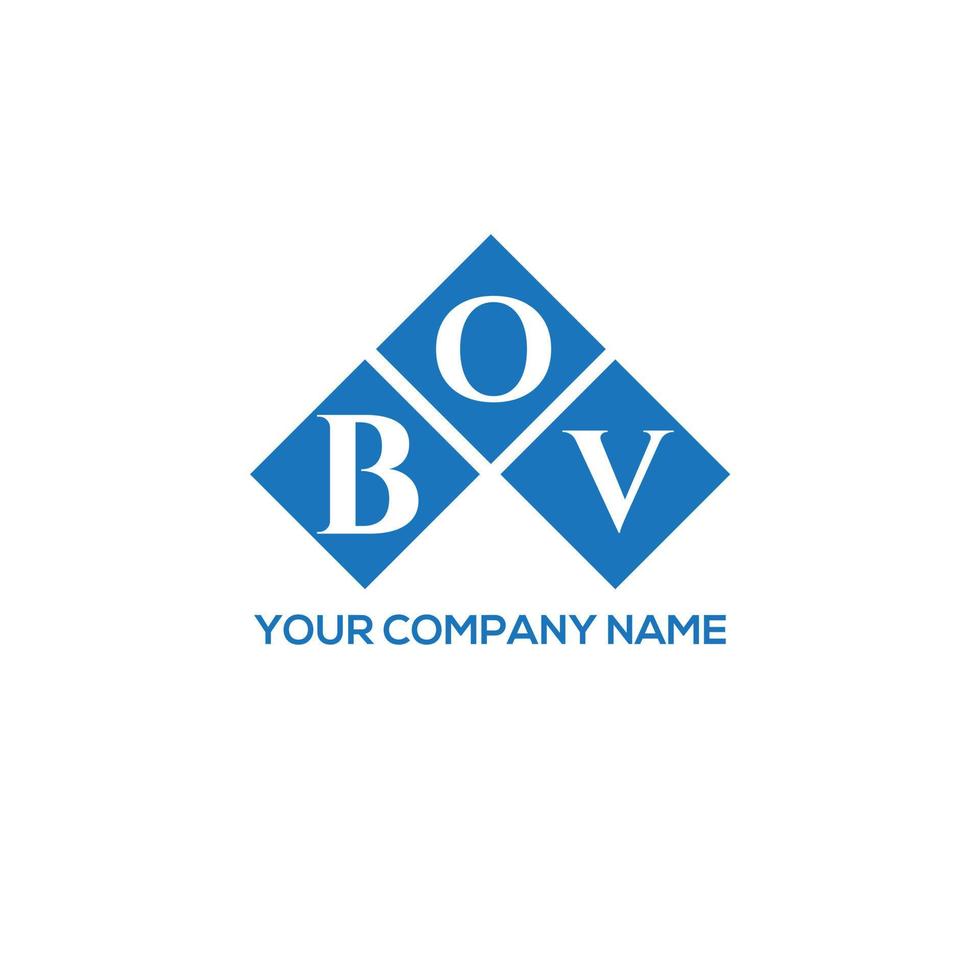 diseño de logotipo de letra bov sobre fondo blanco. concepto de logotipo de letra inicial creativa bov. diseño de letras bov. vector