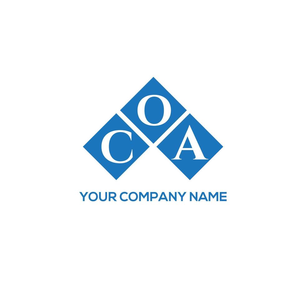 COA letter logo design on WHITE background. COA creative initials letter logo concept. COA letter design. vector