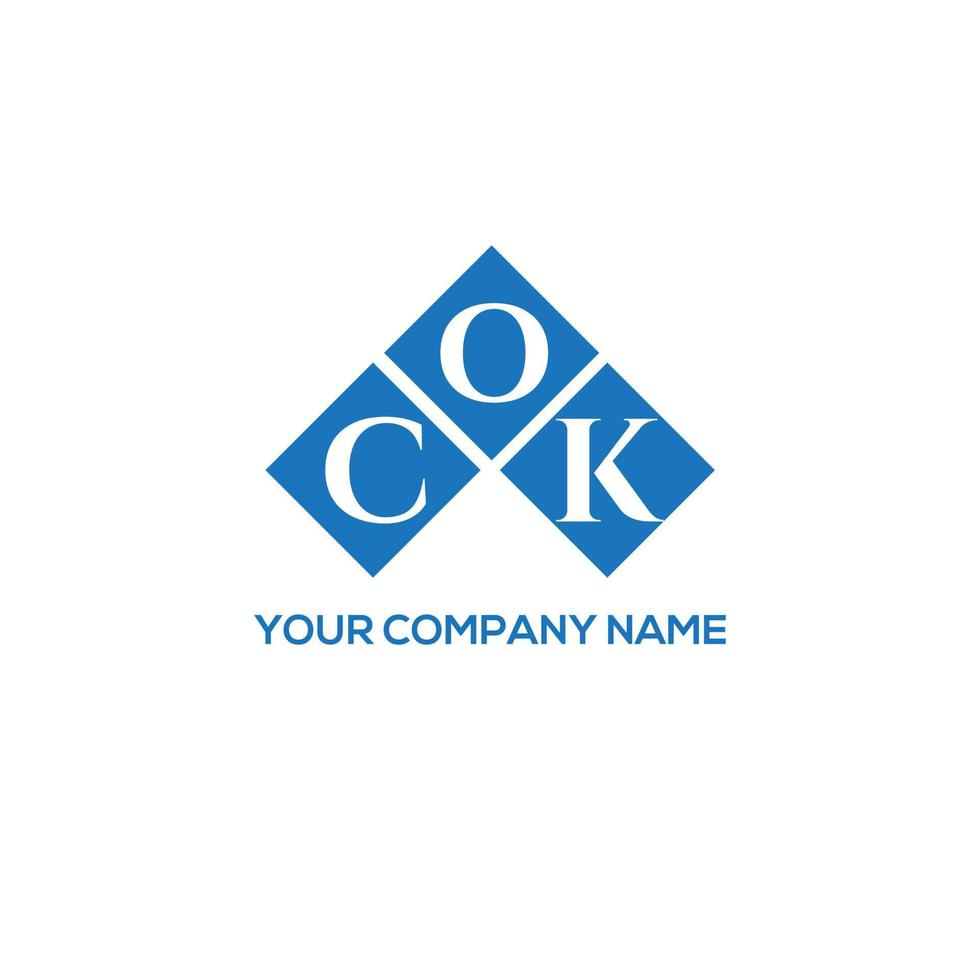 COK letter logo design on WHITE background. COK creative initials letter logo concept. COK letter design. vector