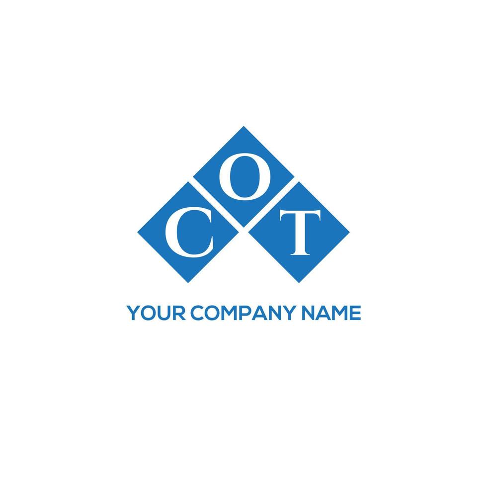 COT letter logo design on WHITE background. COT creative initials letter logo concept. COT letter design. vector