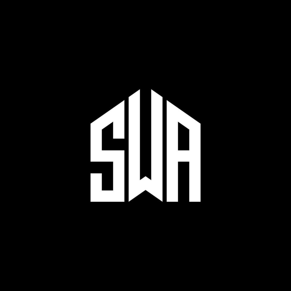 SWA letter design.SWA letter logo design on BLACK background. SWA creative initials letter logo concept. SWA letter design.SWA letter logo design on BLACK background. S vector