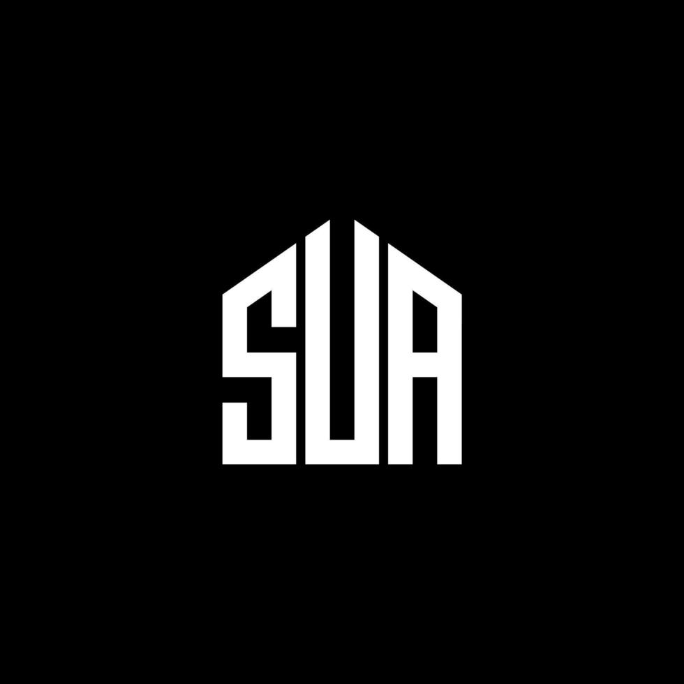 SUA letter design.SUA letter logo design on BLACK background. SUA creative initials letter logo concept. SUA letter design.SUA letter logo design on BLACK background. S vector