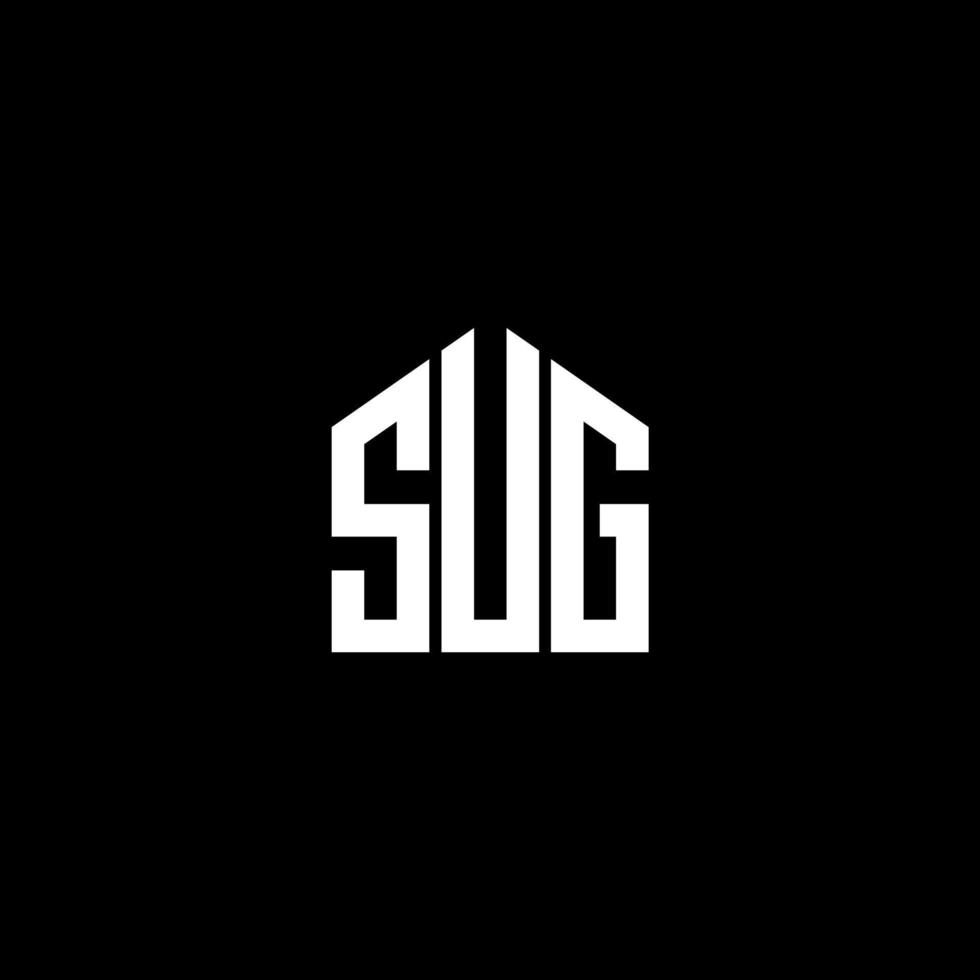SUG letter logo design on BLACK background. SUG creative initials letter logo concept. SUG letter design. vector