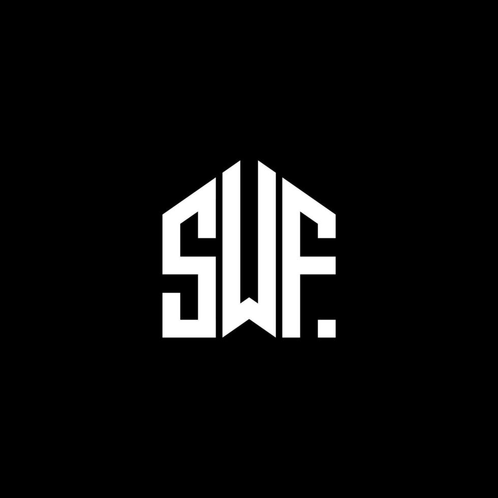 SWF letter logo design on BLACK background. SWF creative initials letter logo concept. SWF letter design. vector