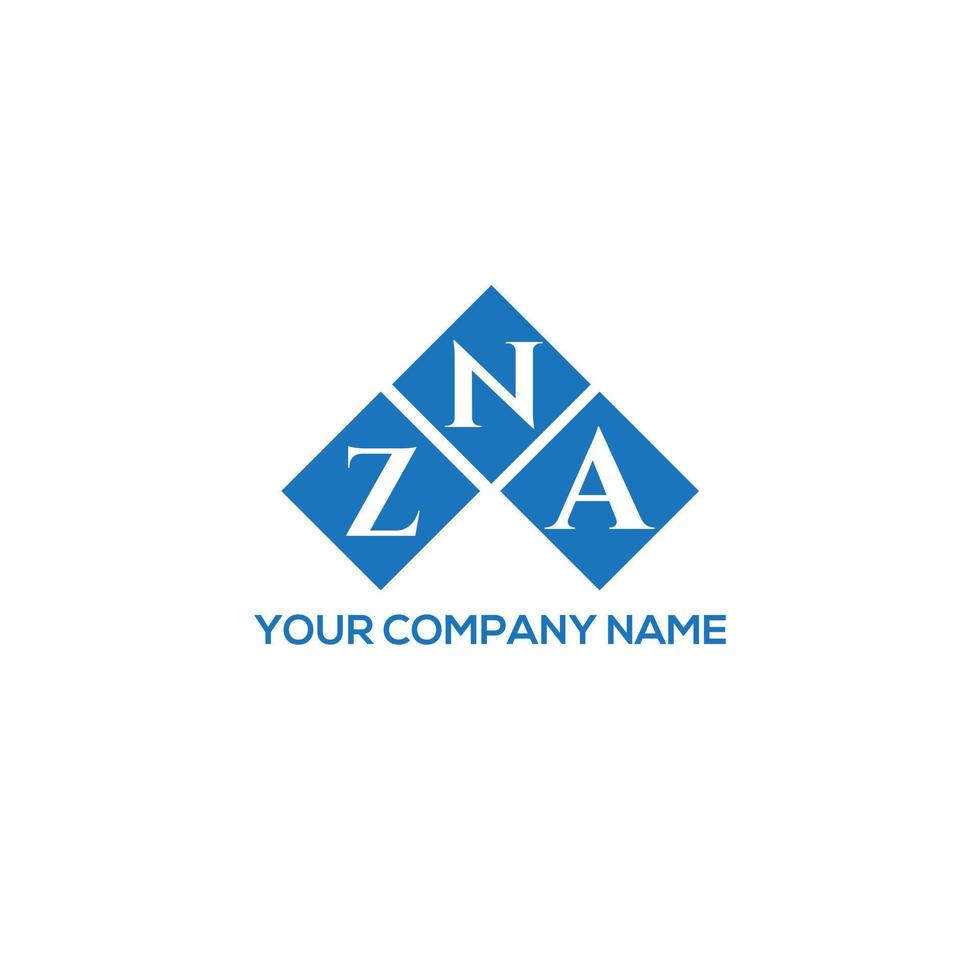 ZNA letter logo design on WHITE background. ZNA creative initials letter logo concept. ZNA letter design. vector