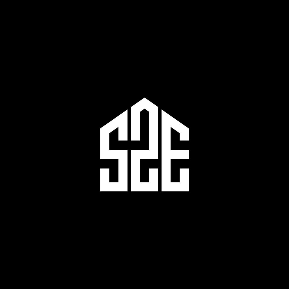 diseño de logotipo de letra sze sobre fondo negro. concepto de logotipo de letra de iniciales creativas sze. diseño de letras de tamaño. vector