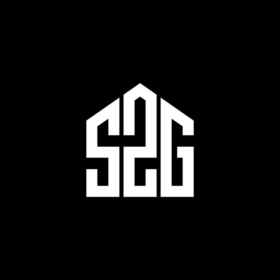 szg letter design.szg letter logo design sobre fondo negro. concepto de logotipo de letra de iniciales creativas szg. szg letter design.szg letter logo design sobre fondo negro. s vector
