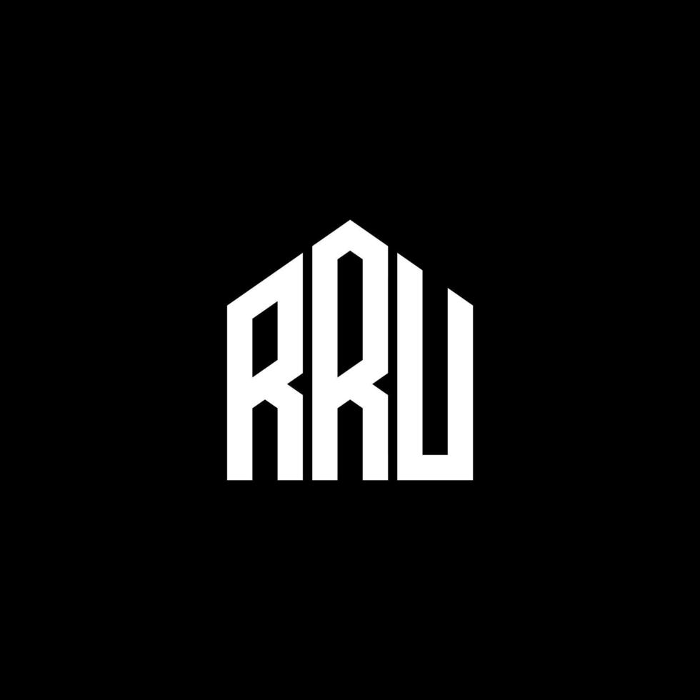 RRU letter design.RRU letter logo design on BLACK background. RRU creative initials letter logo concept. RRU letter design.RRU letter logo design on BLACK background. R vector